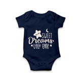 Sweet Dreams Little One Romper | Personalized Baby Romper for Sweet Slumbers - NAVY BLUE - New Born (Chest 14")