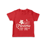 Sweet Dreams Little One TShirt | Personalized Baby TShirt for Sweet Slumbers - RED - 0-5 Months Old (Chest 17")