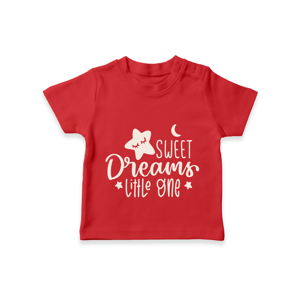 Sweet Dreams Little One TShirt | Personalized Baby TShirt for Sweet Slumbers - RED - 0-5 Months Old (Chest 17")