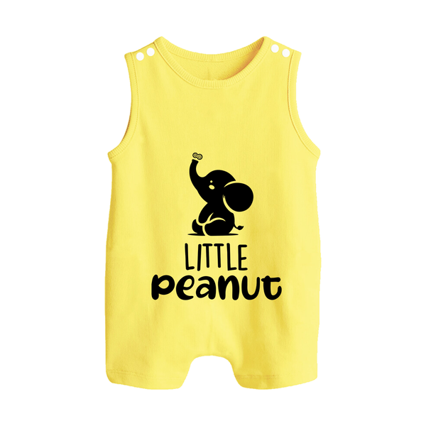 Little Peanut Romper Suit | Custom Baby Romper Suit for Your Little One - PASTEL YELLOW - 0 - 5 Months Old (Chest 18")