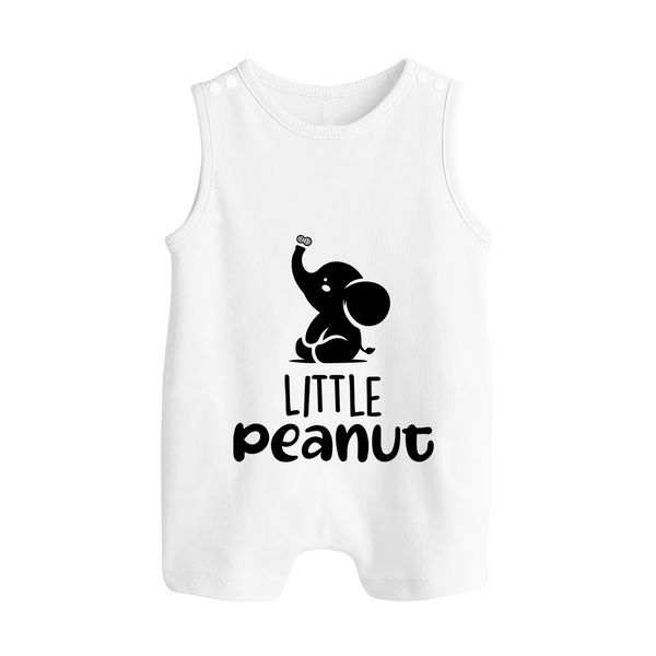 Little Peanut Romper Suit | Custom Baby Romper Suit for Your Little One - WHITE - 0 - 5 Months Old (Chest 18")