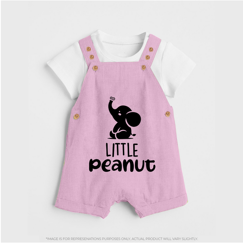 Little Peanut Dungaree | Custom Baby Dungaree for Your Little One - BABY PINK - 0 - 5 Months Old (Chest 18")