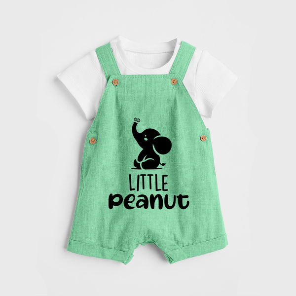Little Peanut Dungaree | Custom Baby Dungaree for Your Little One - GREEN - 0 - 5 Months Old (Chest 18")