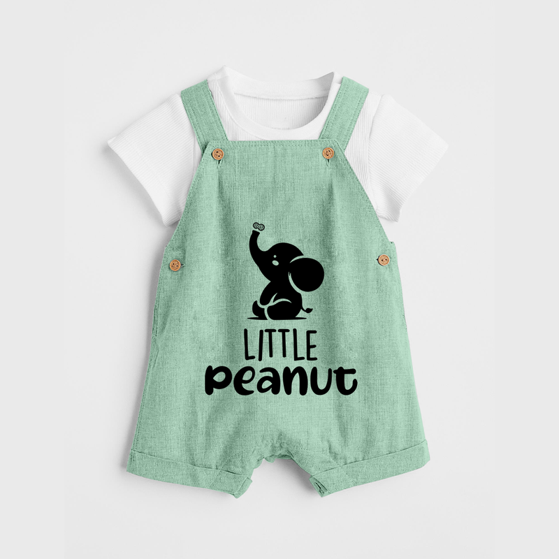 Little Peanut Dungaree | Custom Baby Dungaree for Your Little One - MINT GREEN - 0 - 5 Months Old (Chest 18")