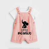Little Peanut Dungaree | Custom Baby Dungaree for Your Little One - PEACH - 0 - 5 Months Old (Chest 18")