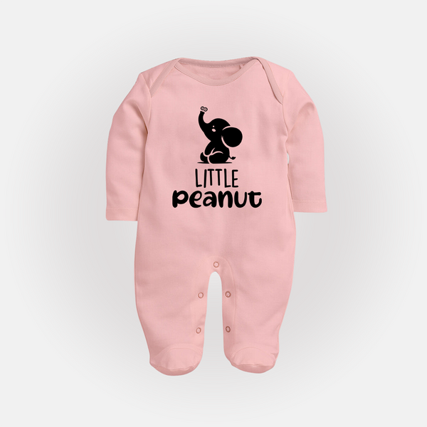 Little Peanut Sleep Suit | Custom Baby Sleep Suit for Your Little One - BABY PINK - New Born (Chest 7.5")