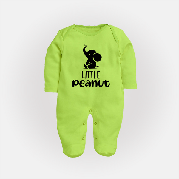 Little Peanut Sleep Suit | Custom Baby Sleep Suit for Your Little One - LIME GREEN - New Born (Chest 7.5")