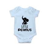 Little Peanut Romper | Custom Baby Romper for Your Little One - BABY BLUE - New Born (Chest 14")