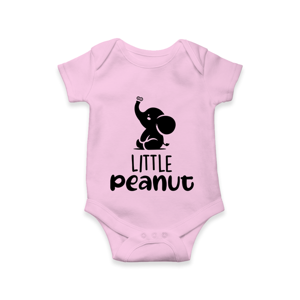 Little Peanut Romper | Custom Baby Romper for Your Little One - BABY PINK - New Born (Chest 14")