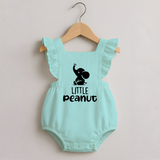 Little Peanut Romper Frock | Custom Baby Romper Frock for Your Little One - MINT GREEN - 0 - 3 Months Old (Chest 19")