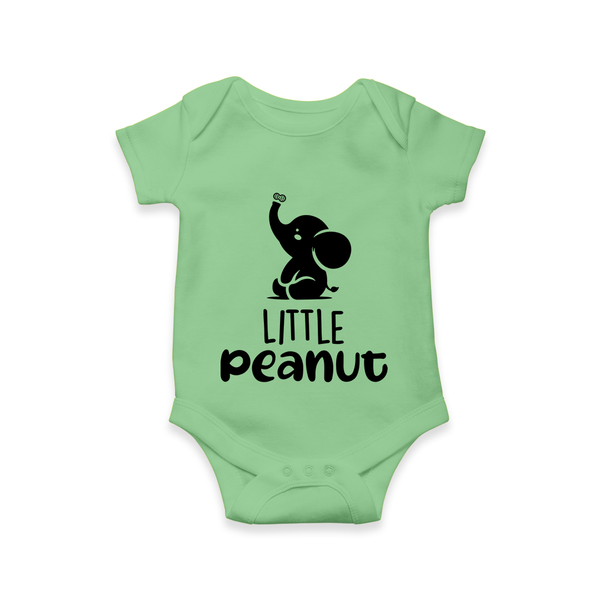 Little Peanut Romper | Custom Baby Romper for Your Little One - GREEN - New Born (Chest 14")