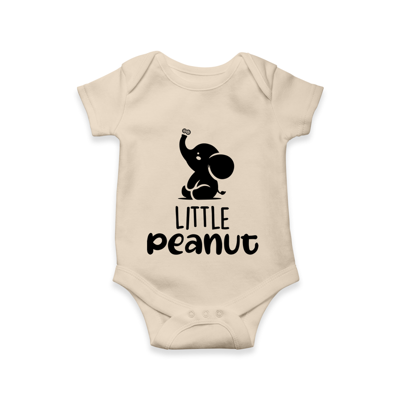 Little Peanut Romper | Custom Baby Romper for Your Little One - IVORY - New Born (Chest 14")