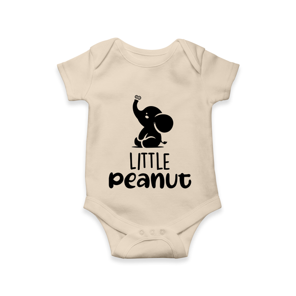 Little Peanut Romper | Custom Baby Romper for Your Little One - IVORY - New Born (Chest 14")