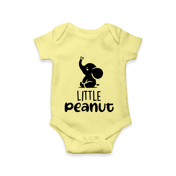 Little Peanut Romper | Custom Baby Romper for Your Little One - PASTEL YELLOW - New Born (Chest 14")