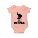 Little Peanut Romper | Custom Baby Romper for Your Little One - PEACH - New Born (Chest 14")