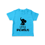 Little Peanut TShirt | Custom Baby TShirt for Your Little One - SKY BLUE - 0-5 Months Old (Chest 17")
