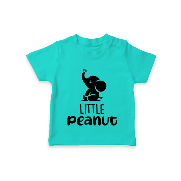 Little Peanut TShirt | Custom Baby TShirt for Your Little One - TEAL - 0-5 Months Old (Chest 17")
