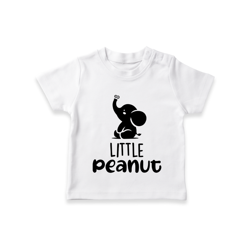 Little Peanut TShirt | Custom Baby TShirt for Your Little One - WHITE - 0-5 Months Old (Chest 17")