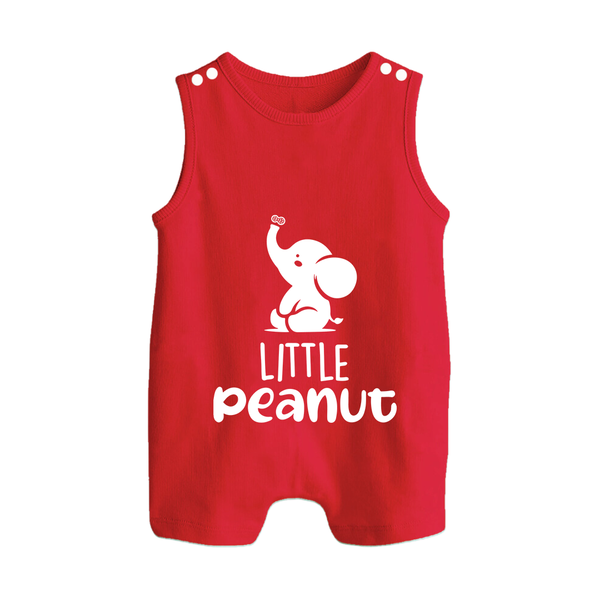 Little Peanut Romper Suit | Custom Baby Romper Suit for Your Little One - RED - 0 - 5 Months Old (Chest 18")