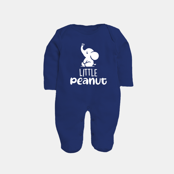 Little Peanut Sleep Suit | Custom Baby Sleep Suit for Your Little One - NAVY BLUE - New Born (Chest 7.5")