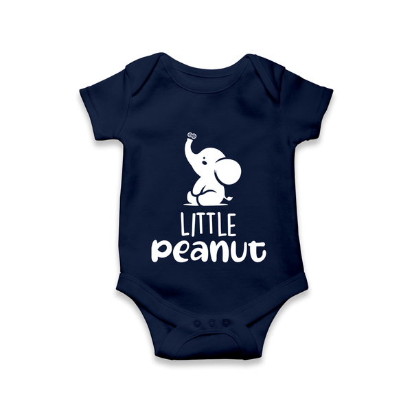 Little Peanut Romper | Custom Baby Romper for Your Little One - NAVY BLUE - New Born (Chest 14")