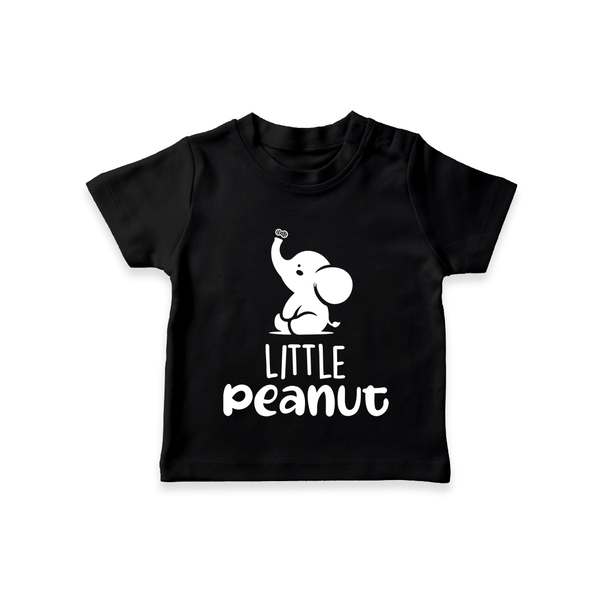 Little Peanut TShirt | Custom Baby TShirt for Your Little One - BLACK - 0-5 Months Old (Chest 17")