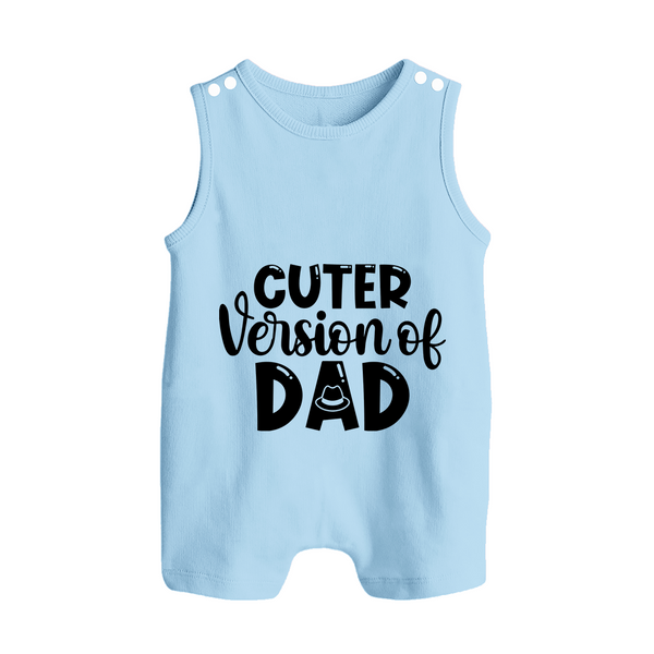 Cuter Version of Dad Romper Suit | Personalized Baby Romper Suit for Daddy's Mini-Me - BABY BLUE - 0 - 5 Months Old (Chest 18")