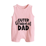 Cuter Version of Dad Romper Suit | Personalized Baby Romper Suit for Daddy's Mini-Me - BABY PINK - 0 - 5 Months Old (Chest 18")
