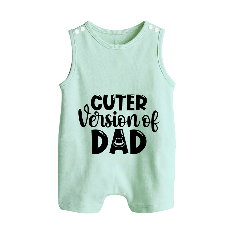 Cuter Version of Dad Romper Suit | Personalized Baby Romper Suit for Daddy's Mini-Me - MINT GREEN - 0 - 5 Months Old (Chest 18")