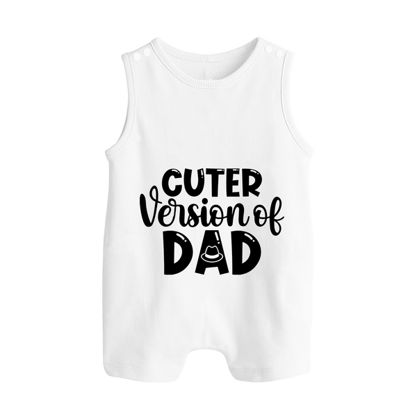 Cuter Version of Dad Romper Suit | Personalized Baby Romper Suit for Daddy's Mini-Me - WHITE - 0 - 5 Months Old (Chest 18")
