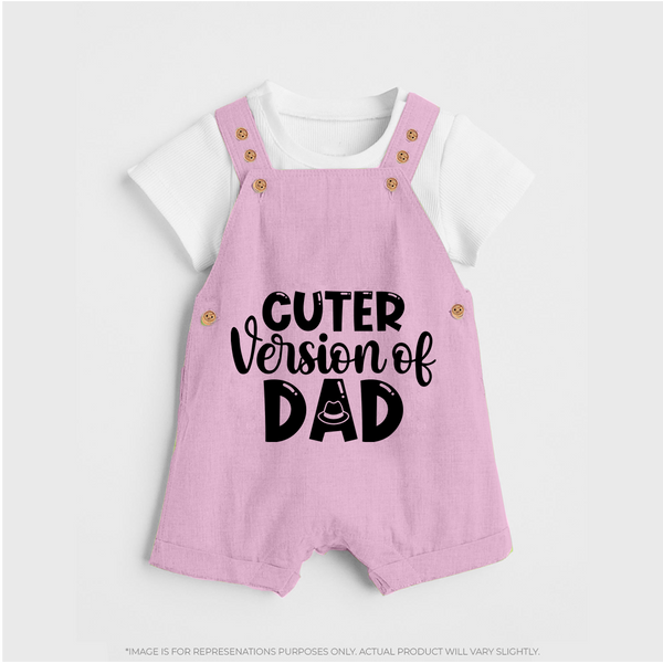 Cuter Version of Dad Dungaree | Personalized Baby Dungaree for Daddy's Mini-Me - BABY PINK - 0 - 5 Months Old (Chest 18")