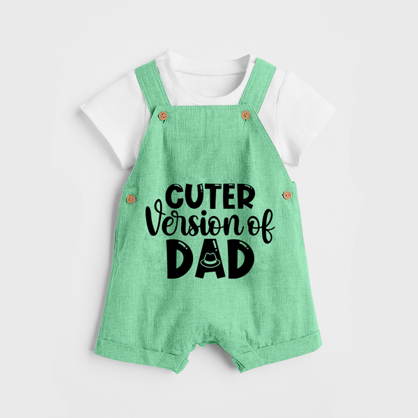 Cuter Version of Dad Dungaree | Personalized Baby Dungaree for Daddy's Mini-Me - GREEN - 0 - 5 Months Old (Chest 18")