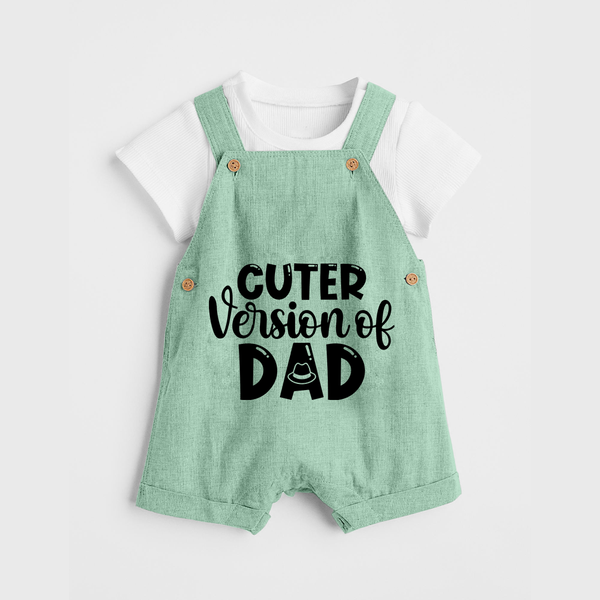 Cuter Version of Dad Dungaree | Personalized Baby Dungaree for Daddy's Mini-Me - MINT GREEN - 0 - 5 Months Old (Chest 18")