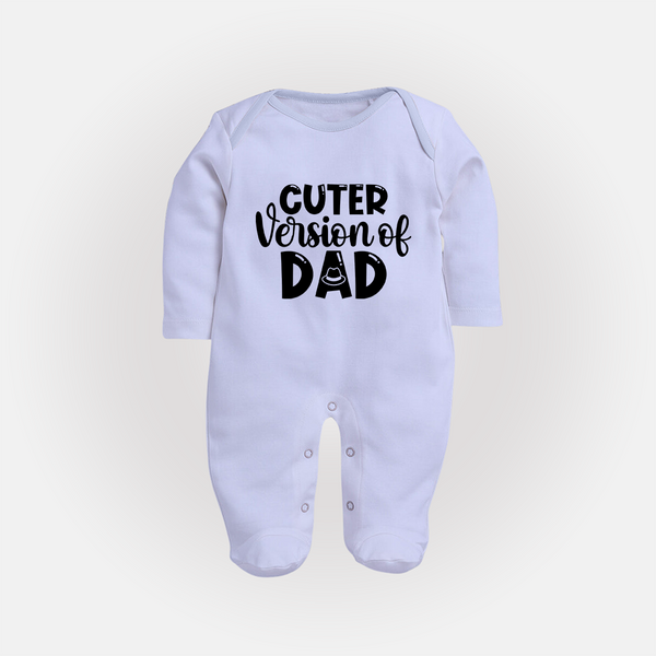 Cuter Version of Dad Sleep Suit | Personalized Baby Sleep Suit for Daddy's Mini-Me - BABY BLUE - New Born (Chest 7.5")