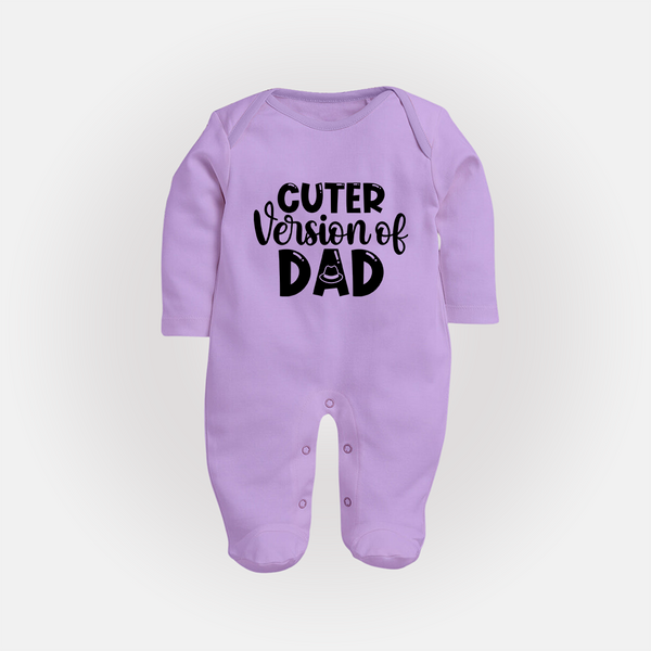 Cuter Version of Dad Sleep Suit | Personalized Baby Sleep Suit for Daddy's Mini-Me - LILAC - New Born (Chest 7.5")