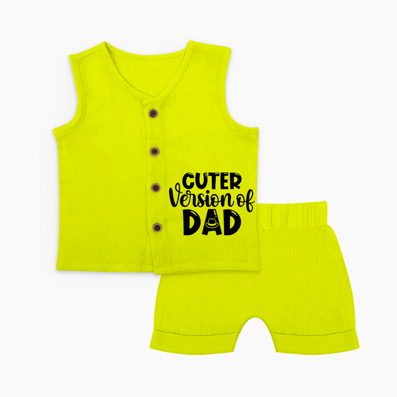 Cuter Version of Dad Jabla Set | Personalized Baby Jabla Set for Daddy's Mini-Me - LIME GREEN - 0 - 3 Months Old (Chest 9.8")