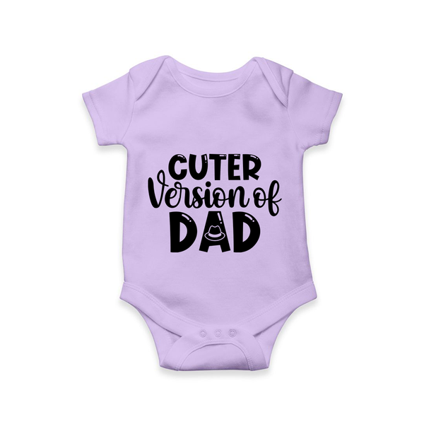 Cuter Version of Dad Romper | Personalized Baby Romper for Daddy’s Mini-Me - LILAC - New Born (Chest 14")