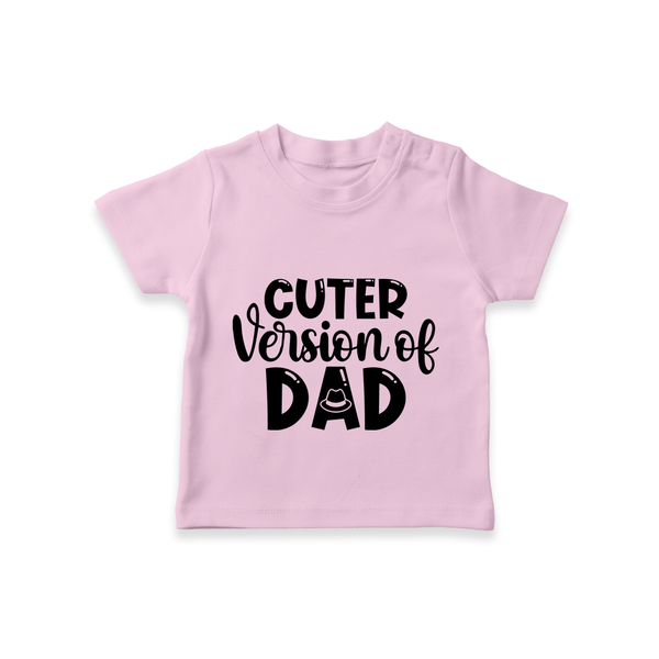 Cuter Version of Dad TShirt | Personalized Baby TShirt for Daddy's Mini-Me - BABY PINK - 0-5 Months Old (Chest 17")