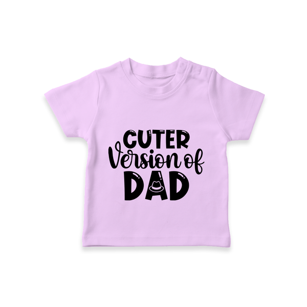 Cuter Version of Dad TShirt | Personalized Baby TShirt for Daddy's Mini-Me - LILAC - 0-5 Months Old (Chest 17")