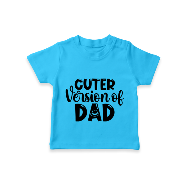 Cuter Version of Dad TShirt | Personalized Baby TShirt for Daddy's Mini-Me - SKY BLUE - 0-5 Months Old (Chest 17")