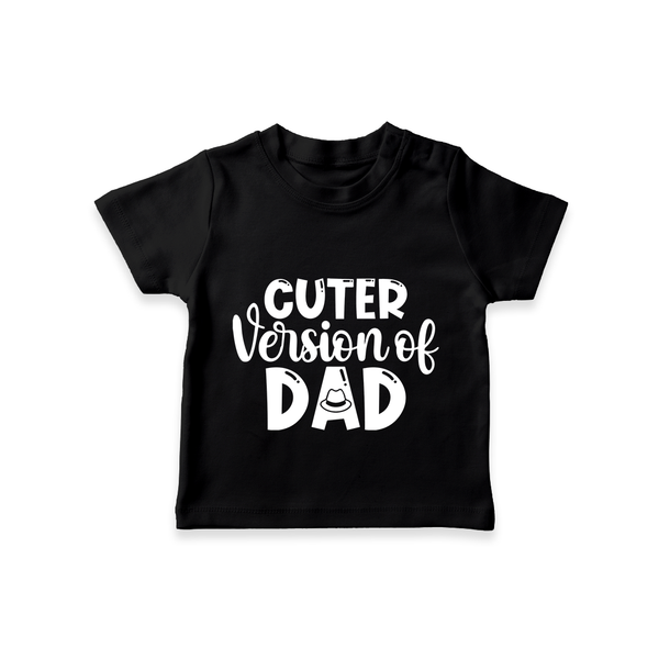 Cuter Version of Dad TShirt | Personalized Baby TShirt for Daddy's Mini-Me - BLACK - 0-5 Months Old (Chest 17")