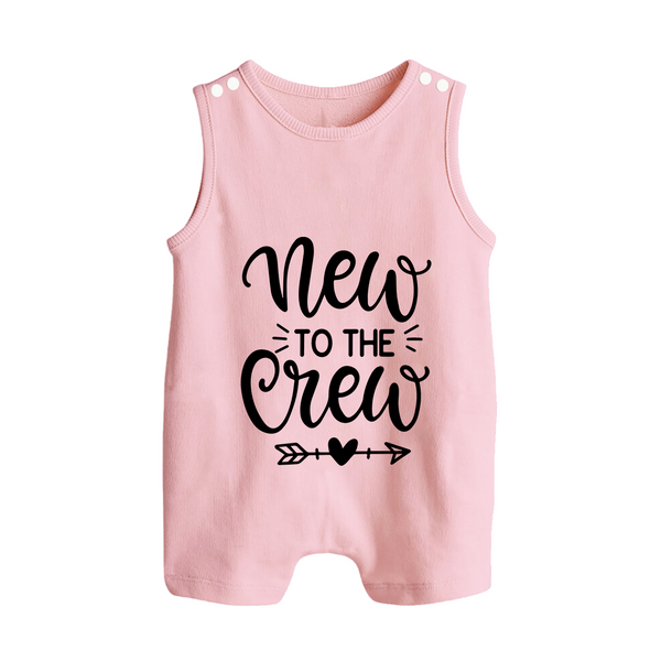 New to the Crew Romper Suit | Custom Baby Romper Suit for the New Member of the Family - BABY PINK - 0 - 5 Months Old (Chest 18")