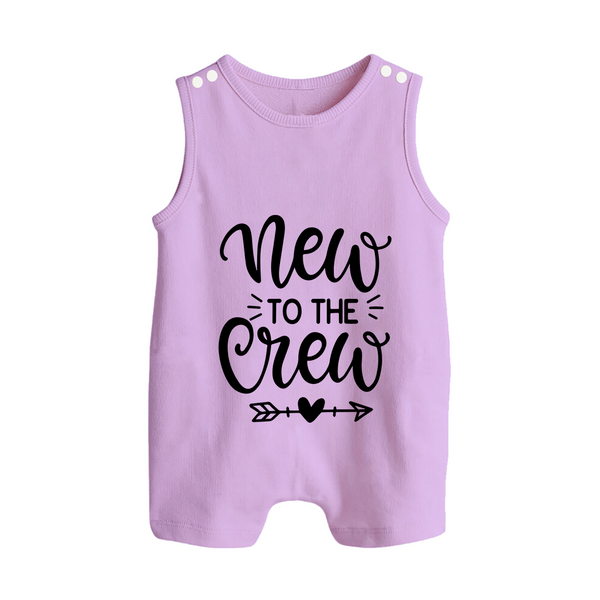 New to the Crew Romper Suit | Custom Baby Romper Suit for the New Member of the Family - LILAC - 0 - 5 Months Old (Chest 18")