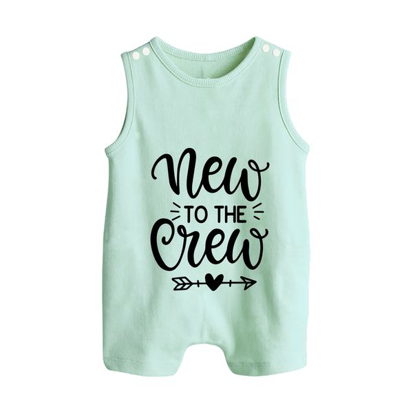 New to the Crew Romper Suit | Custom Baby Romper Suit for the New Member of the Family - MINT GREEN - 0 - 5 Months Old (Chest 18")