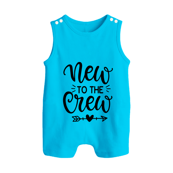 New to the Crew Romper Suit | Custom Baby Romper Suit for the New Member of the Family - SKY BLUE - 0 - 5 Months Old (Chest 18")
