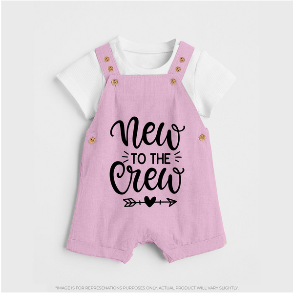 New to the Crew Dungaree | Custom Baby Dungaree for the New Member of the Family - BABY PINK - 0 - 5 Months Old (Chest 18")