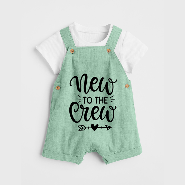 New to the Crew Dungaree | Custom Baby Dungaree for the New Member of the Family - MINT GREEN - 0 - 5 Months Old (Chest 18")