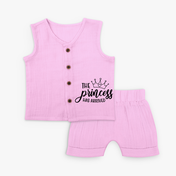 The Princess Has Arrived Jabla Set | Custom Baby Jabla Set for Your Little Princess - BABY PINK - 0 - 3 Months Old (Chest 9.8")