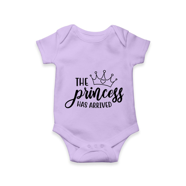 The Princess Has Arrived Romper | Custom Baby Romper for Your Little Princess - LILAC - New Born (Chest 14")
