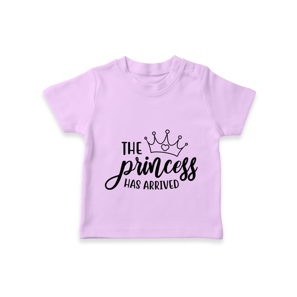The Princess Has Arrived TShirt | Custom Baby TShirt for Your Little Princess - LILAC - 0-5 Months Old (Chest 17")